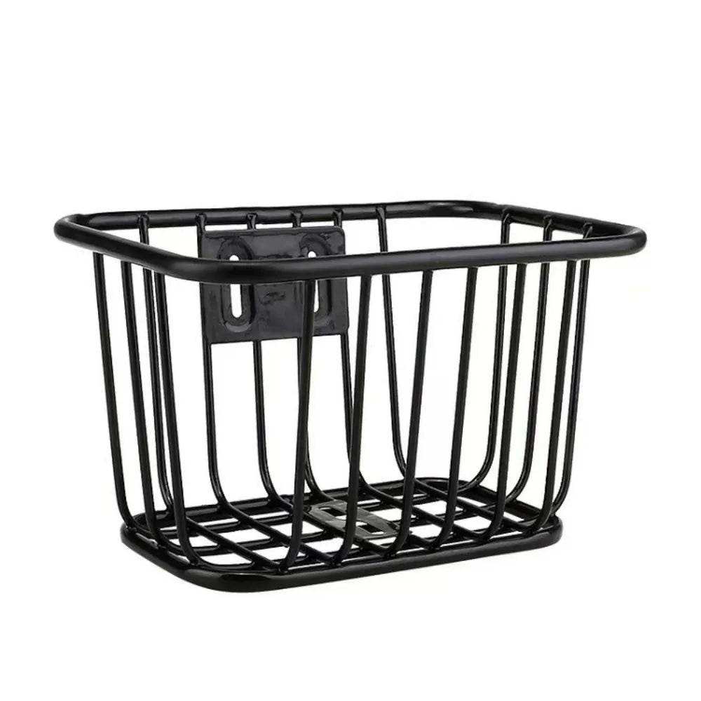 Easy Install Bicycle Rear Basket Metal Adjustable Bike Black Fixed Vue Black