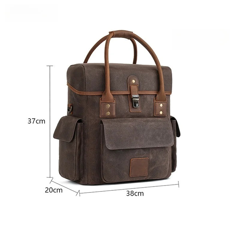 Leather Wine Storage Bag European and American Backpack Wine Tote Bag Wine Storage Bag Vue