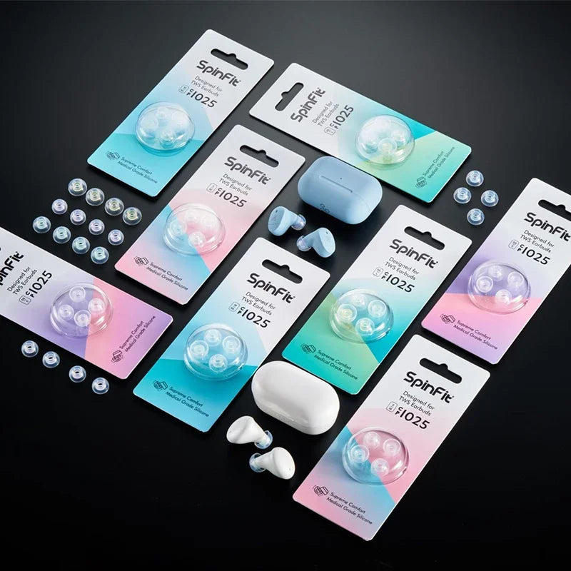 SpinFit CP1025 Silicone Ear Tips for TWS Earbuds – 2 Pairs Earbud Ear Tips Vue