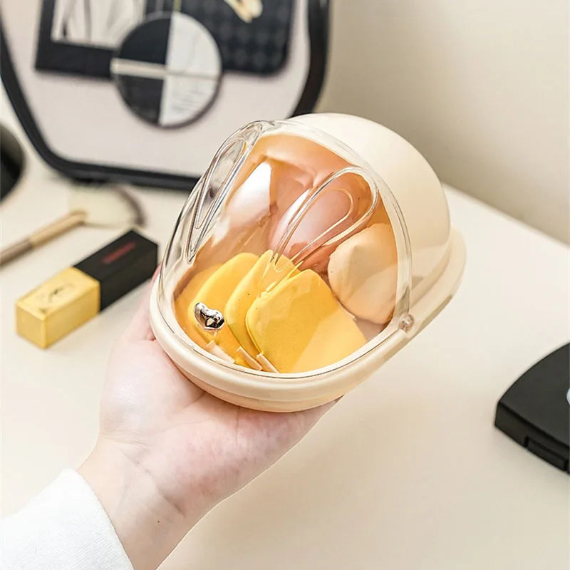 Makeup Sponge Holder Dustproof Cosmetic Egg Storage Box Powder Sponge Storage Box Make Up Blender Case Cosmetic Puff Holder Vue