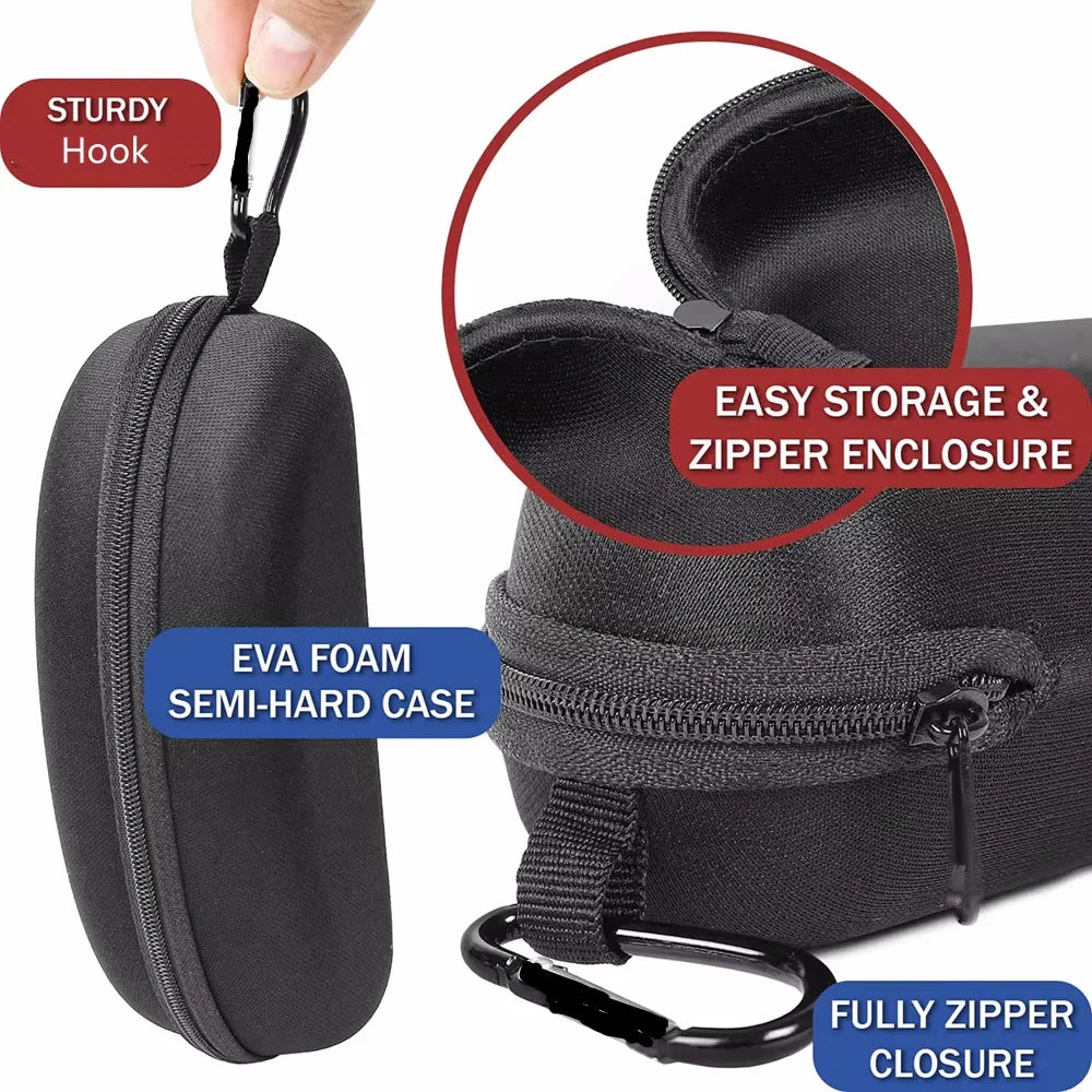 EVA Glasses Box Sunglasses Case Spectacle Case Eyeglass Box Hard Case with Lanyard Zipper with Hook Eyewear Bag Accessories Vue