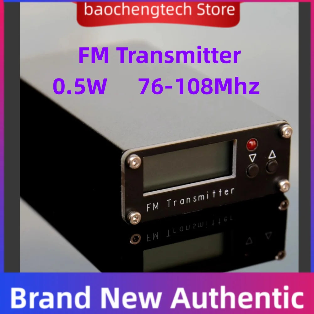 2000M 0.5W FM Transmitter 76-108Mhz Digital Display FM Stereo transmit TYPE-C USB Churches CAR Radio Broadcast Campus Station Vue 1P FM Transmitter