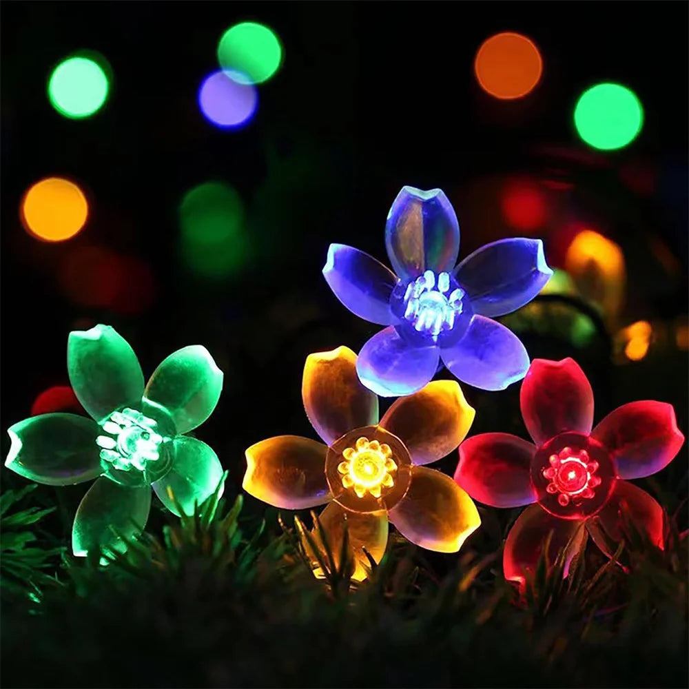 2025 USB Rome Decoration Flower LED String Lights Indoor Party Atmosphere Home Battery Flower Fairy Lights Curtains 465 Vue Multicolor USB 1.5M 10LED