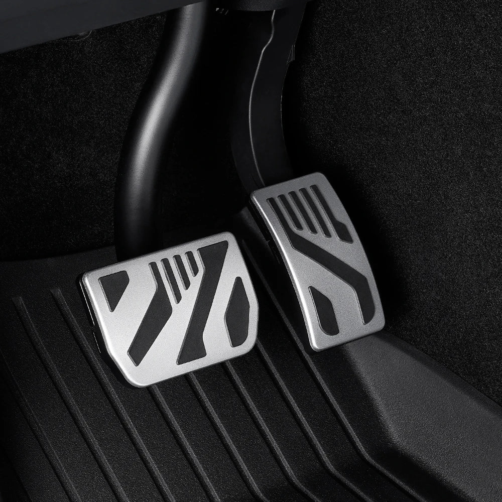 YZ For Tesla Model X/S/3/Y Juniper Highland 2021-2026 Aluminum Automatic Transmission Car Pedal Cover Set Kit Anti Skid Pedal Vue