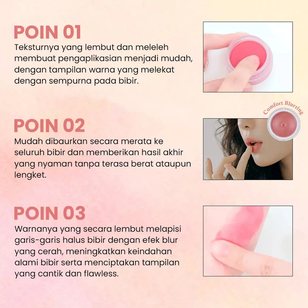 HOLIKA HOLIKA Melting Blur Lip Pot,Fluffy Chiffon Cream,Mist Velvet Sand Balm,Sticky Plush Glaze,Korean Cosmetic,Korean Makeup Vue