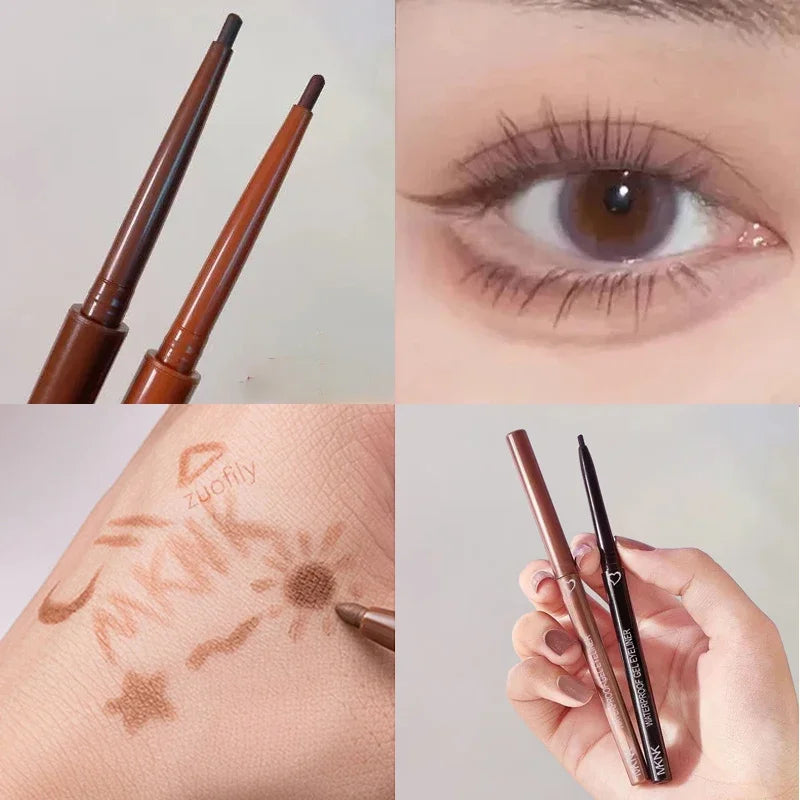 Matte Silkworm Eyeliner Pen Lasting Waterproof Not Blooming Shiny Quick Drying Eye Liner Gel Pen Brown Eye Shadow Pen Makeup Vue