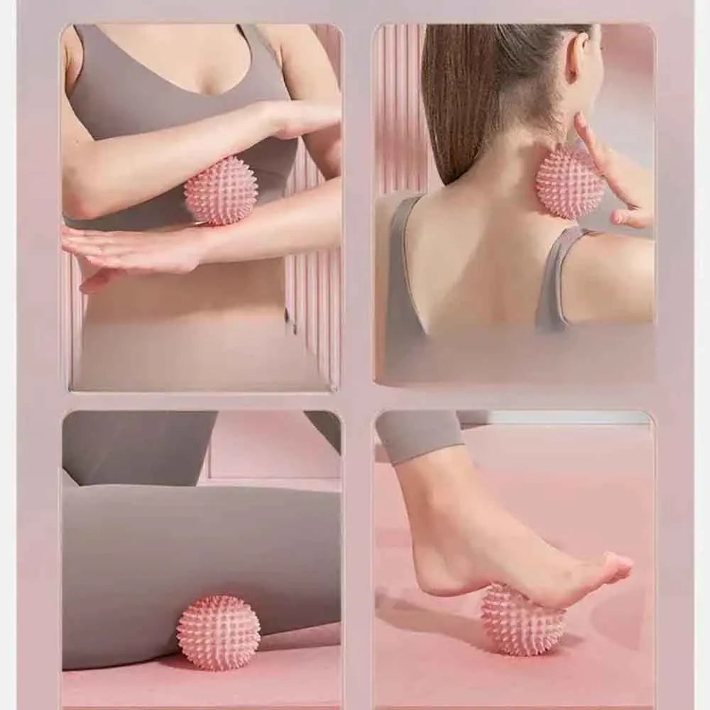 Spiky Hedgehog Massage Ball Deep Tissue Trigger Point Myofascial Release Muscle Pain Relief Yoga Shoulder Neck Foot Relaxation Vue