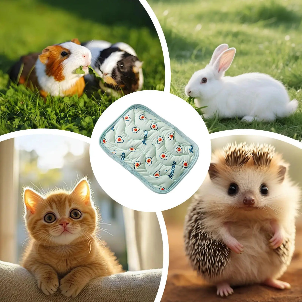 31x21cm Soft Portable Breathable Cat Cooling Mat, Summer Pet Cool Blanket for Dog, Travel Car Camping Outdoor Kennel Home Use Vue