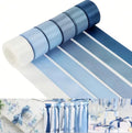 Assorted Solid Double Face Satin Ribbon 6 Rolls 25Yards for Wedding Invites Bouquets Birthday DIY Party Decor Gift Ribbons Vue blue suit 25yards