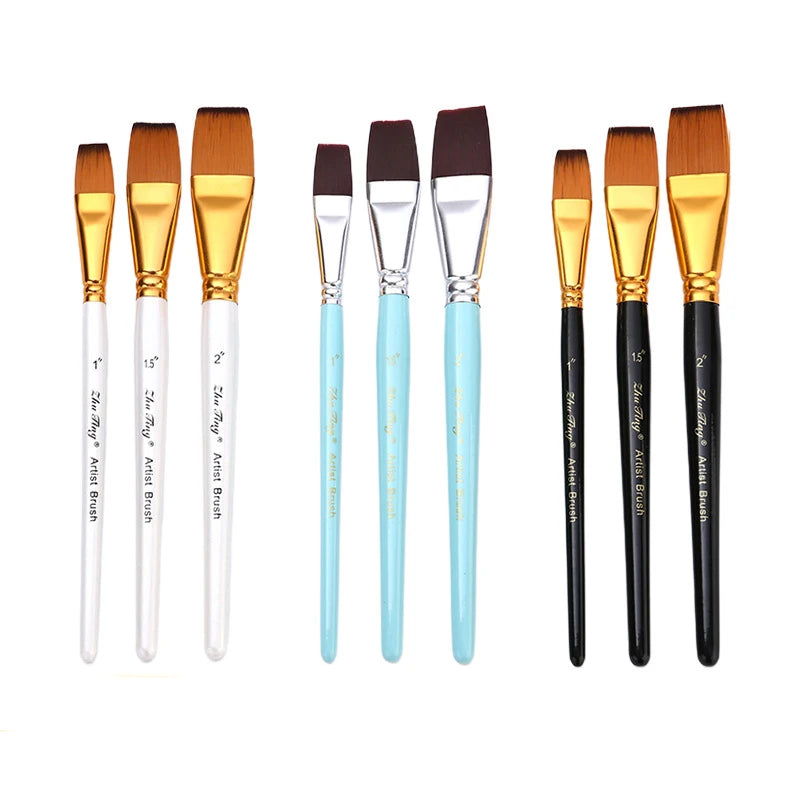 Professional Face Body Art Brush Nylon Artist Brush for Painting Acrylic Oil Watercolor Gouache Vue