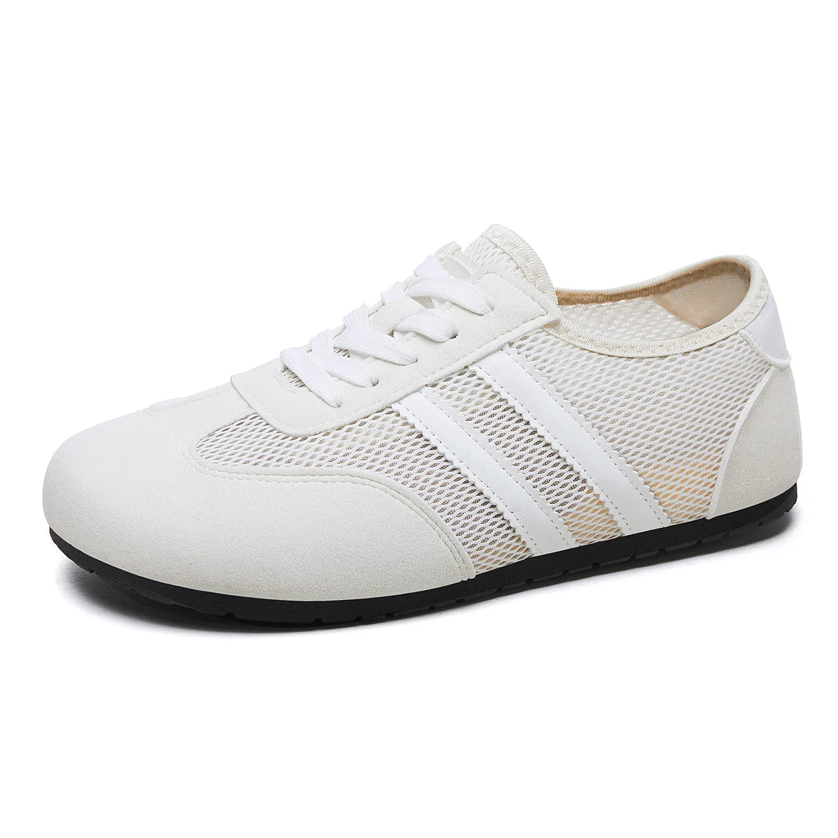 Dehun Women's Soft Sole Casual Flat Sneakers – Comfy & Stylish Casual Flat Sneakers Vue DZ-GW-LW03-White 38