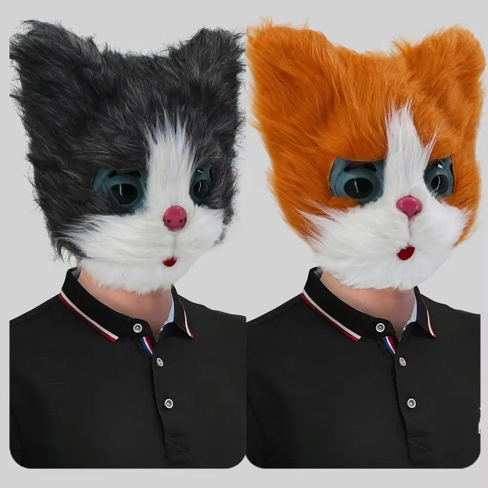Funny Cosplay Halloween Mask Headwear Comfortable Party Costume Mask Performance Lightweight Cat Animal Mask Party Supplies Vue