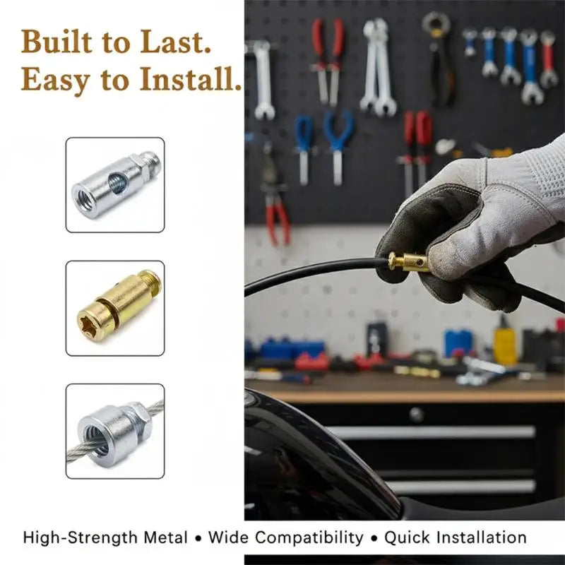Throttle Cable Nipple Screw Metal Stopper Motorcycle Brake Clutch Vue Default Title