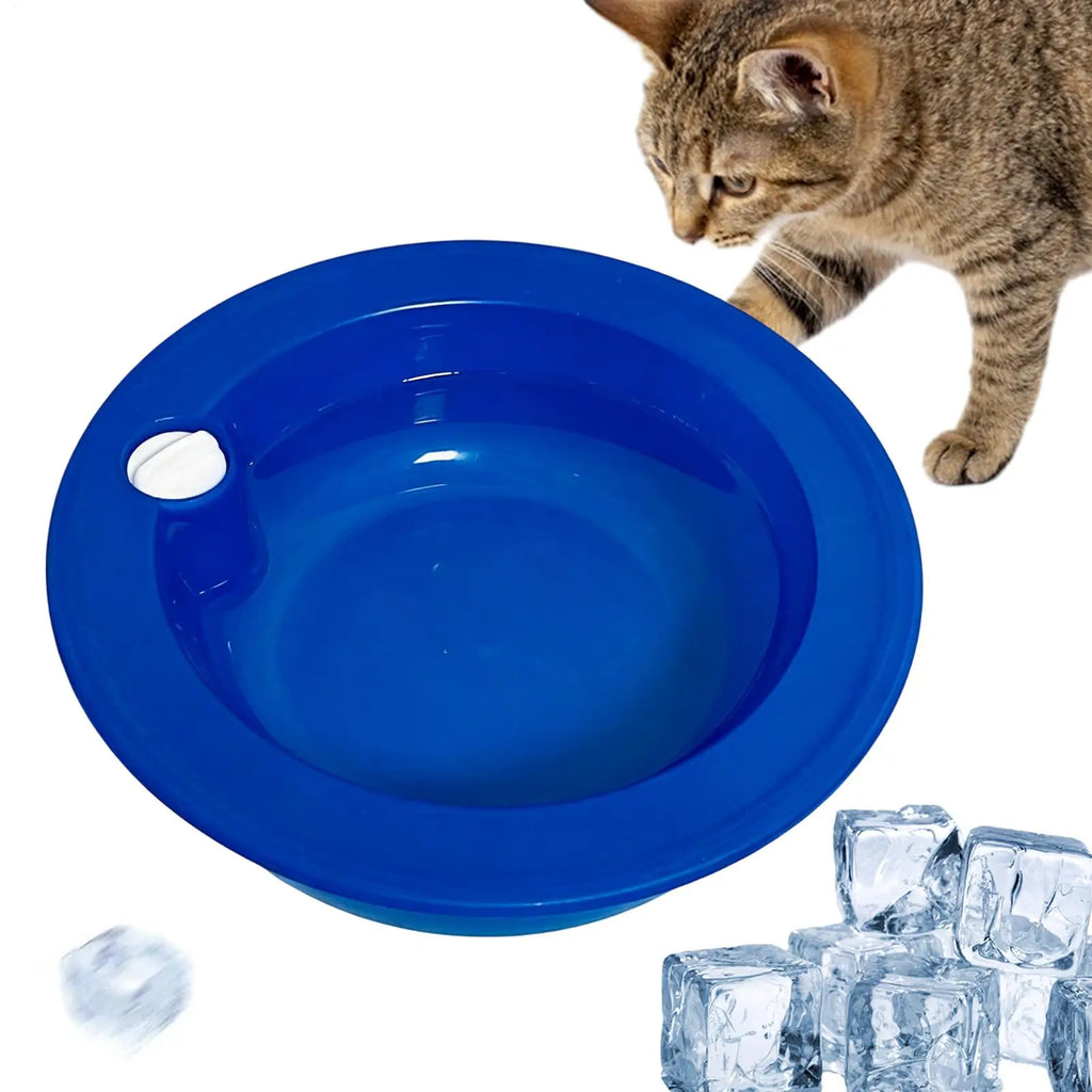 1800ml Leak-Proof Pet Water Bowl, Summer Cooling Feeder for Small to Large Breeds, Portable Hydration Drinker for Camping RV Vue