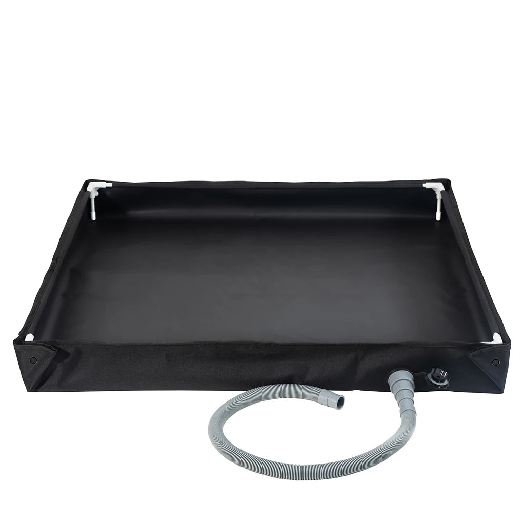 Outdoor Camping Shower Tent Floor Base 80x80x10cm Folding Shower Pan With Drain Pipe Portable RV Shower Pan For Camping Travel Vue