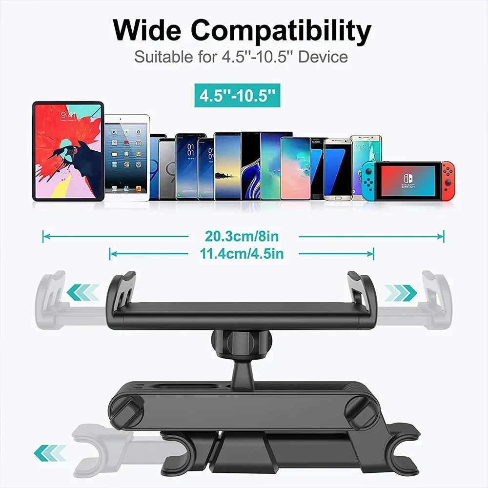 Universal 4-11 Inch Telescopic Car Rear Pillow Phone Holder Tablet Car Stand Seat Rear Headrest Mounting Bracket for Tablet Etc Vue