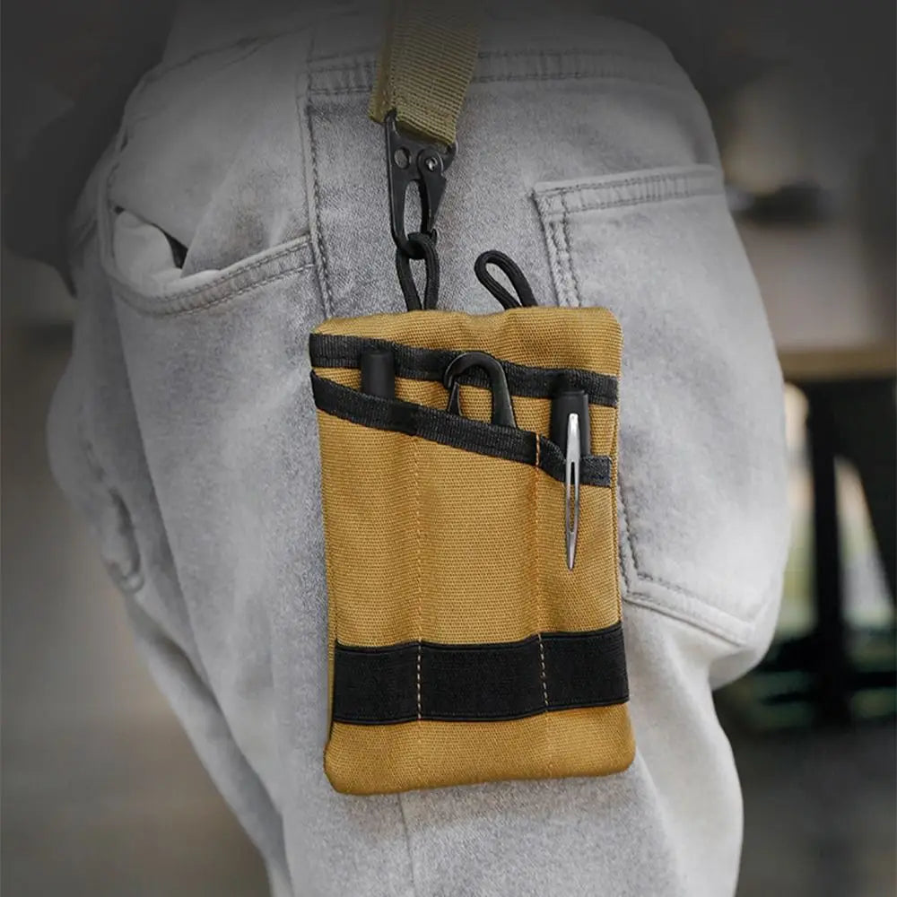 Compact Mini EDC Tool Bag Durable Lightweight Belt Waist Pack Waterproof Shoulder Straps Card Key Pouch Utility Tool Vue