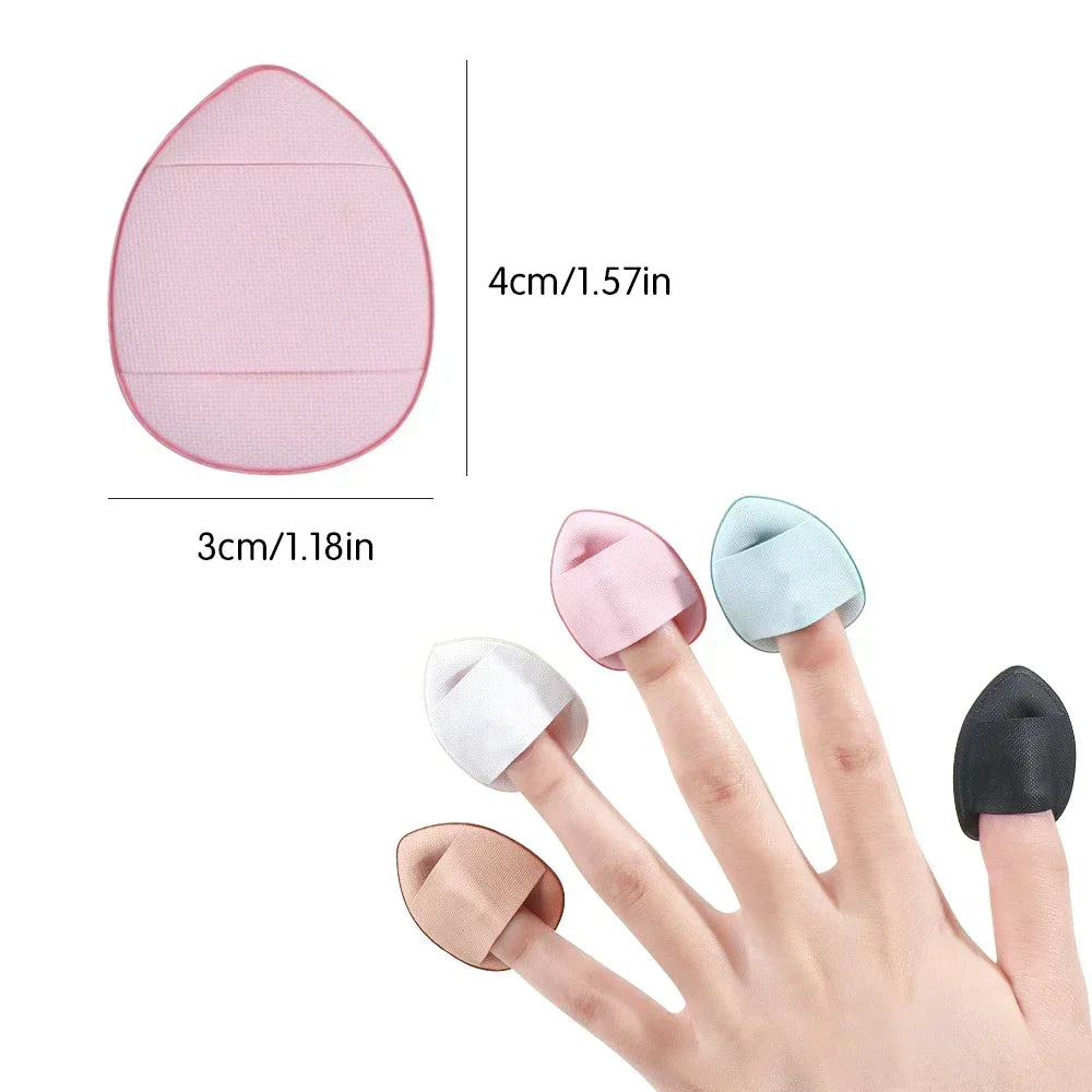 3/10pcs Foundation Finger Puff Mini Size Makeup Sponge Concealer Set Detail Powder Puff Wet & Dry Use Applicator Cosmetic Tools Vue