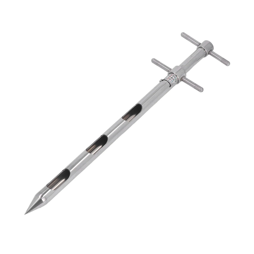 Soil Sampler Probe Soil Probe 0.54m 304 Stainless Steel Rotation Handle Pointed Design Soil Sampler Probe with Scale Vue