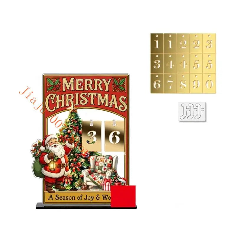 Acrylic Advent Calendar Display with Hanging Date Cards Advent Calendar Display Vue A CN