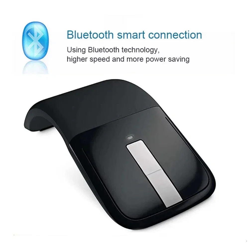 Ultra Thin Foldable Arc Optical Mouse Bluetooth Wireless Mouse Ergonomic Portable 3D Touch Mice Office Game Universal Vue