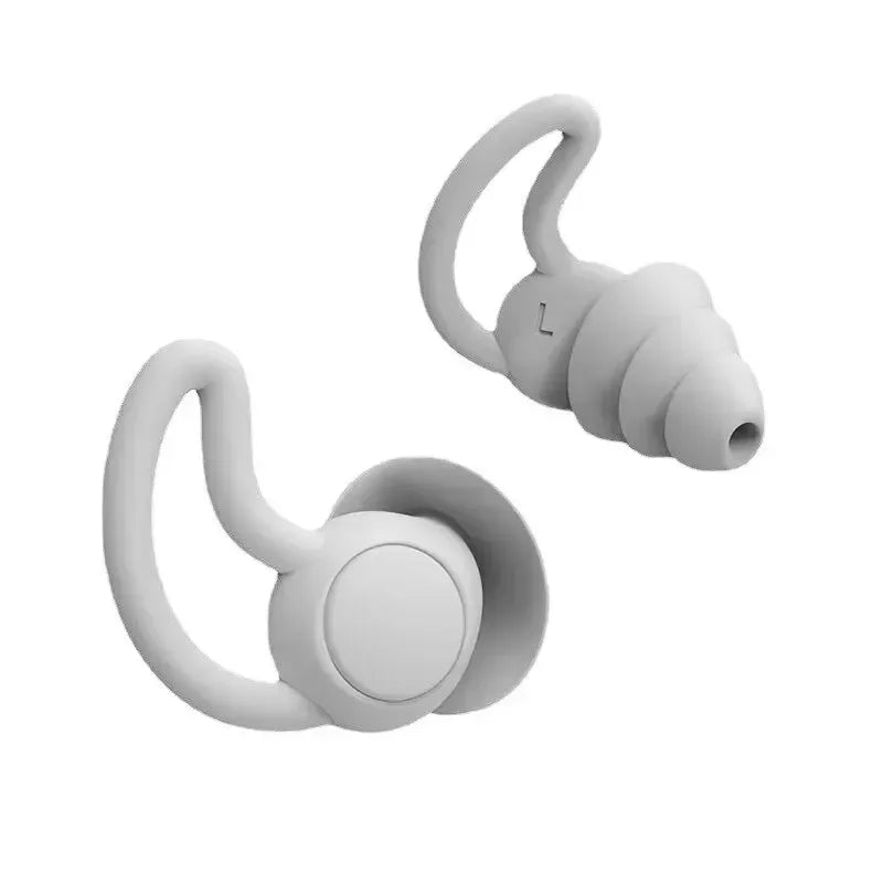 3 Layer Ear Plugs for Sleeping Noise Cancelling, Soft Silicone Reusable Ear Plugs for Sleeping,Swimming, Studying, Concerts Vue whtie