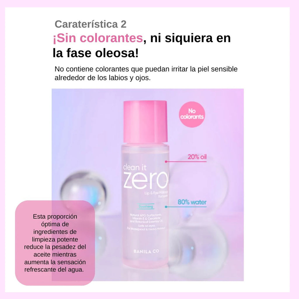 BANILA CO Clean it Zero Soothing Lip&Eye Makeup Remover 99ml,Deep Cleansing,Gentle Non-Irritating,K-Beauty,Korean Makeup Vue