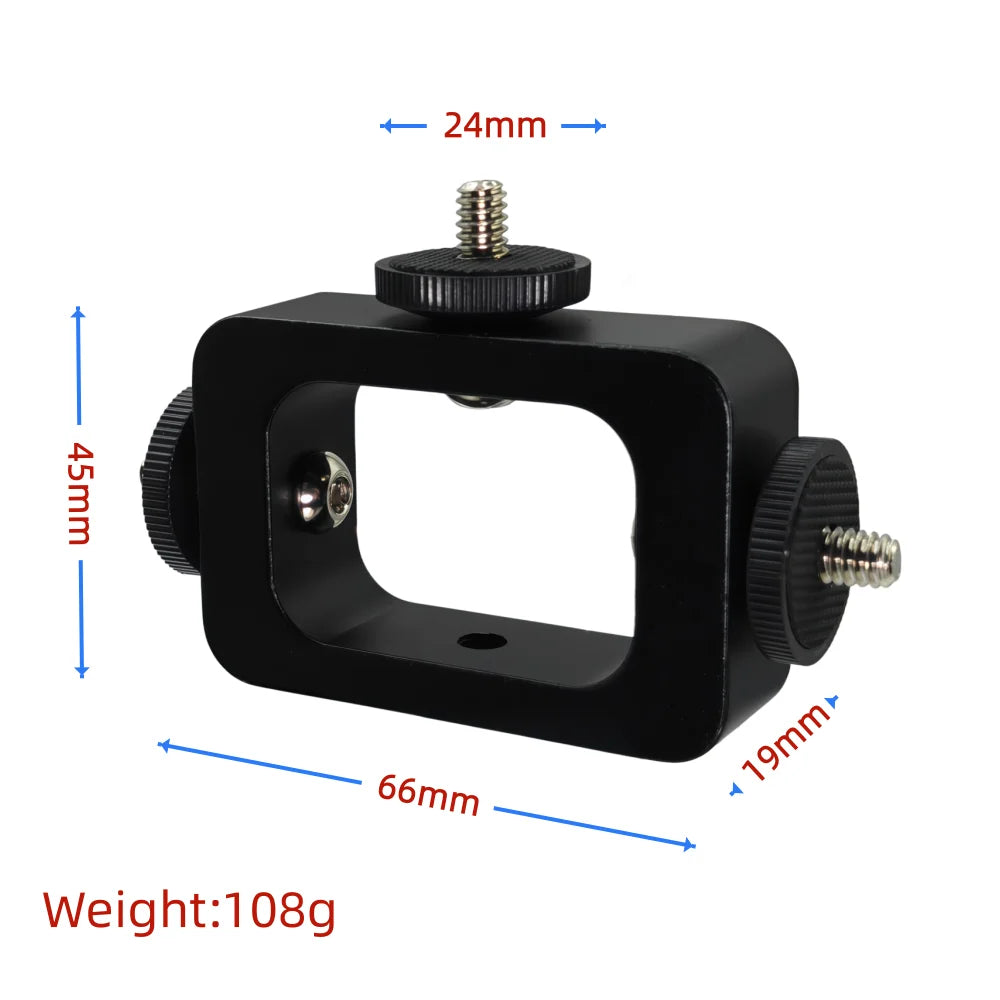 3 Position In 1 Holder Head Mount Flash Bracket Adapter Light Stand Holding 1/4 Screw For Gopro Dji DSLR Selfie Action Camera Vue