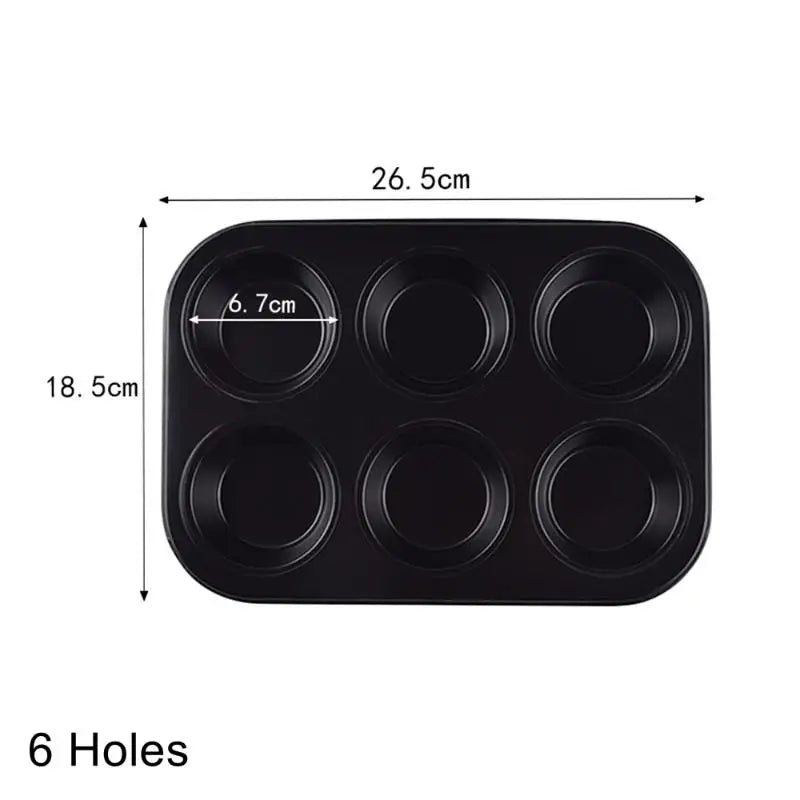 48 Holes Round Muffin Cake Pan Cupcake Mold Non Stick Baking Dishes Vue 6 Holes