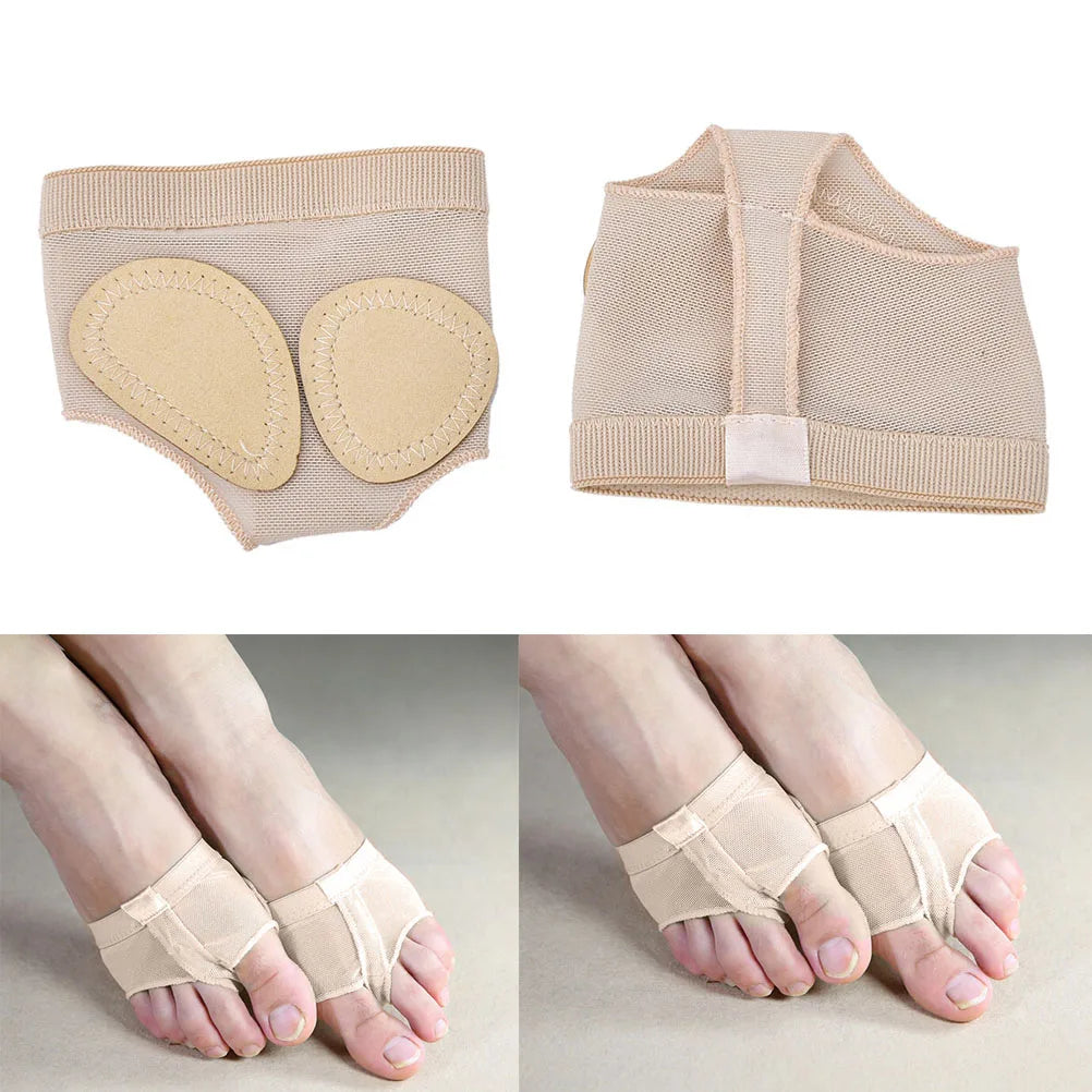 1pair Belly Ballet Dance Paws Cover Foot Forefoot Toe Undies Thong Half Lyrical Shoe& Vue