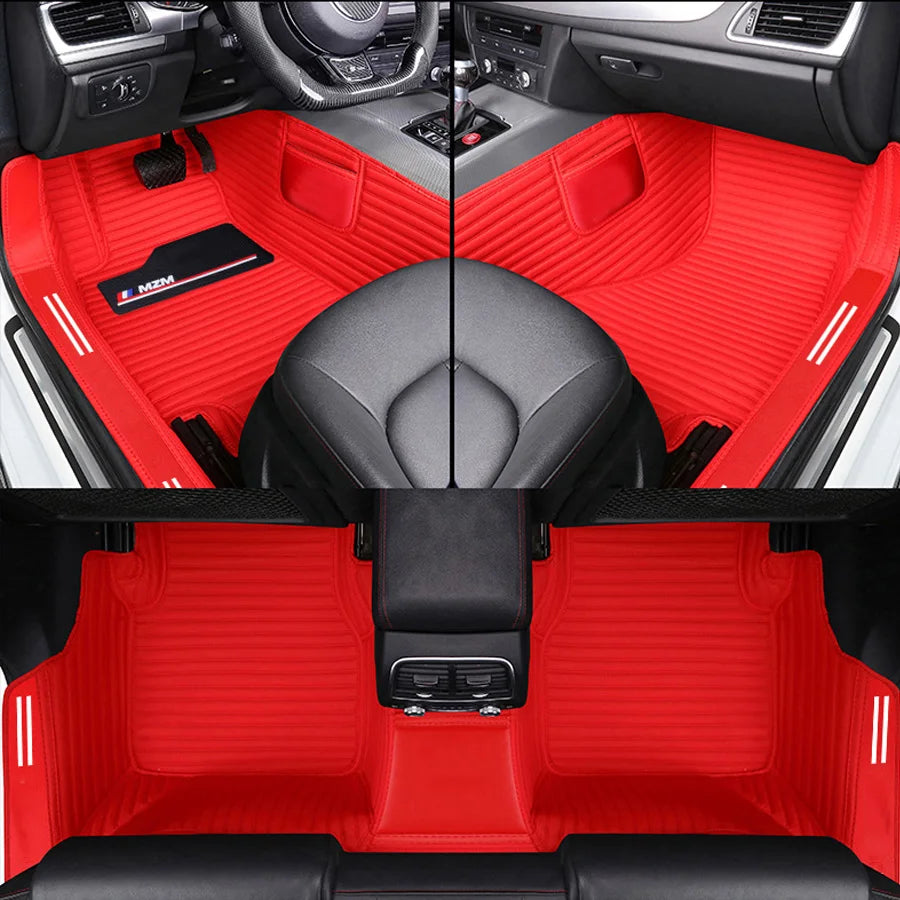Custom Fit Car Special Floor Mats For Most 95% Car Models 5 Seats Full Carpet Leather Floor Mat Protection Interior Accessories Vue