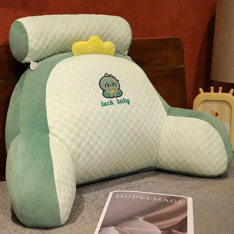 1pc Ergonomic Reading Pillow with Adjustable Back Support,Soft Lumbar Support for Bed, Sofa, Chair,Breathable Polyester Fabric Vue