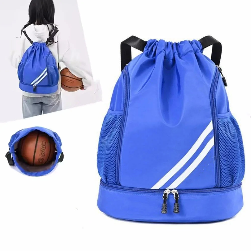 Waterproof Fitness Bag Lightweight Climbing Backpack Outdoor Large Capacity Sports Bag Multi-functional Drawstring Shoulder Bag Vue