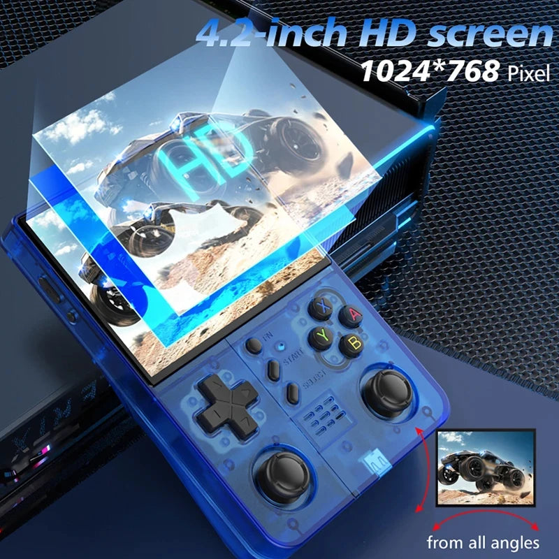 R40XX Pro Max Retro Handheld Game Console Linux System 4.2 Inch HD IPS Screen Portable Pocket Video Player 128GB Games Gift Vue