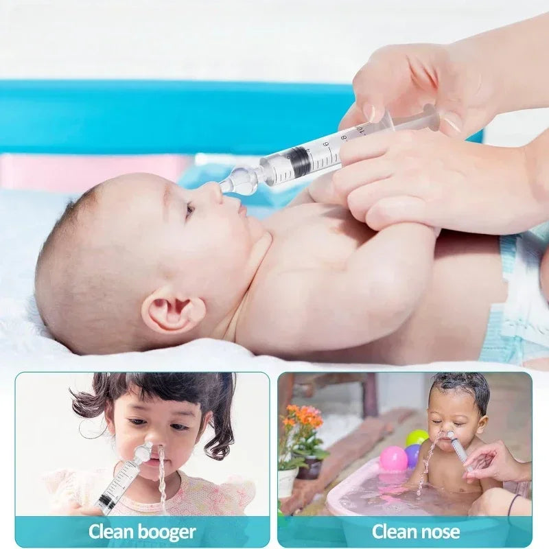 vvocci Baby Nose Cleaner Baby Brush & Tweezer with Cleaning Needle Wash Tool Tube Aspirator NasalSyringe Nasal Irrigator Nose Vue