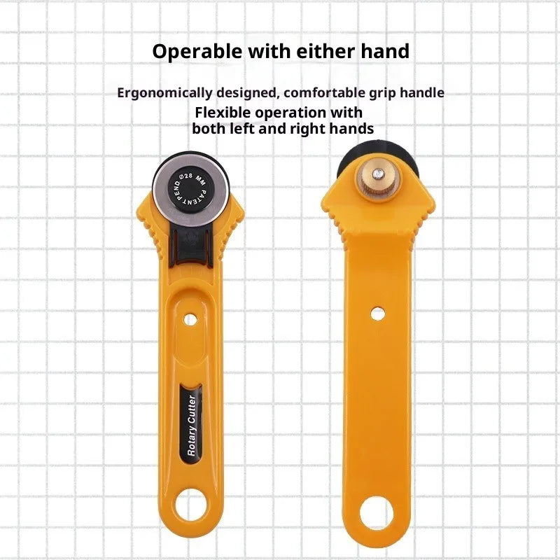 28/45mm Rotary Cutter Set Leather Craft Cutting Tool with Ergonomic Handle for DIY Fabric Patchworking Sewing Quilting Crafting Vue
