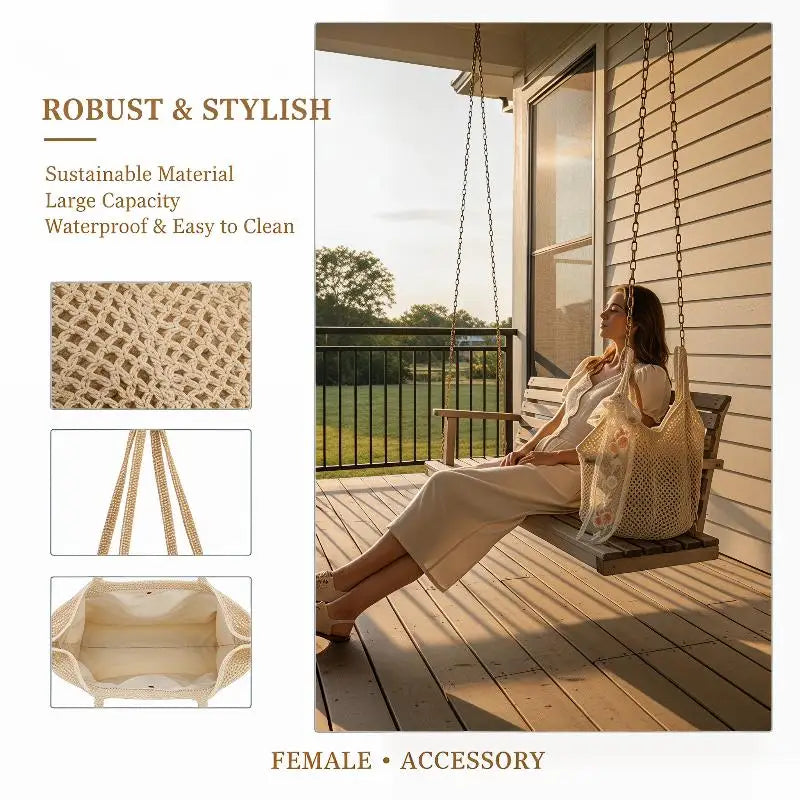 Large Capacity Woven Bag Women's Shoulder Bags Casual Straw Wicker Woven Ladies Handmade Summer Beach Tote Messenger Bag Vue