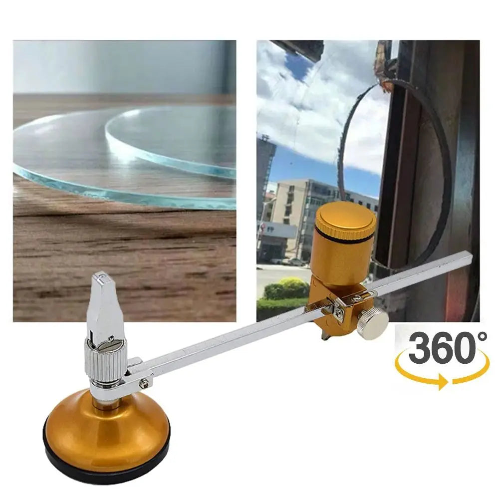 Durable Adjustable Window Hole Opener Circle Glass Marking Tools Glass Cutter With Oil Dropper Manual Tile Cutter DIY Vue