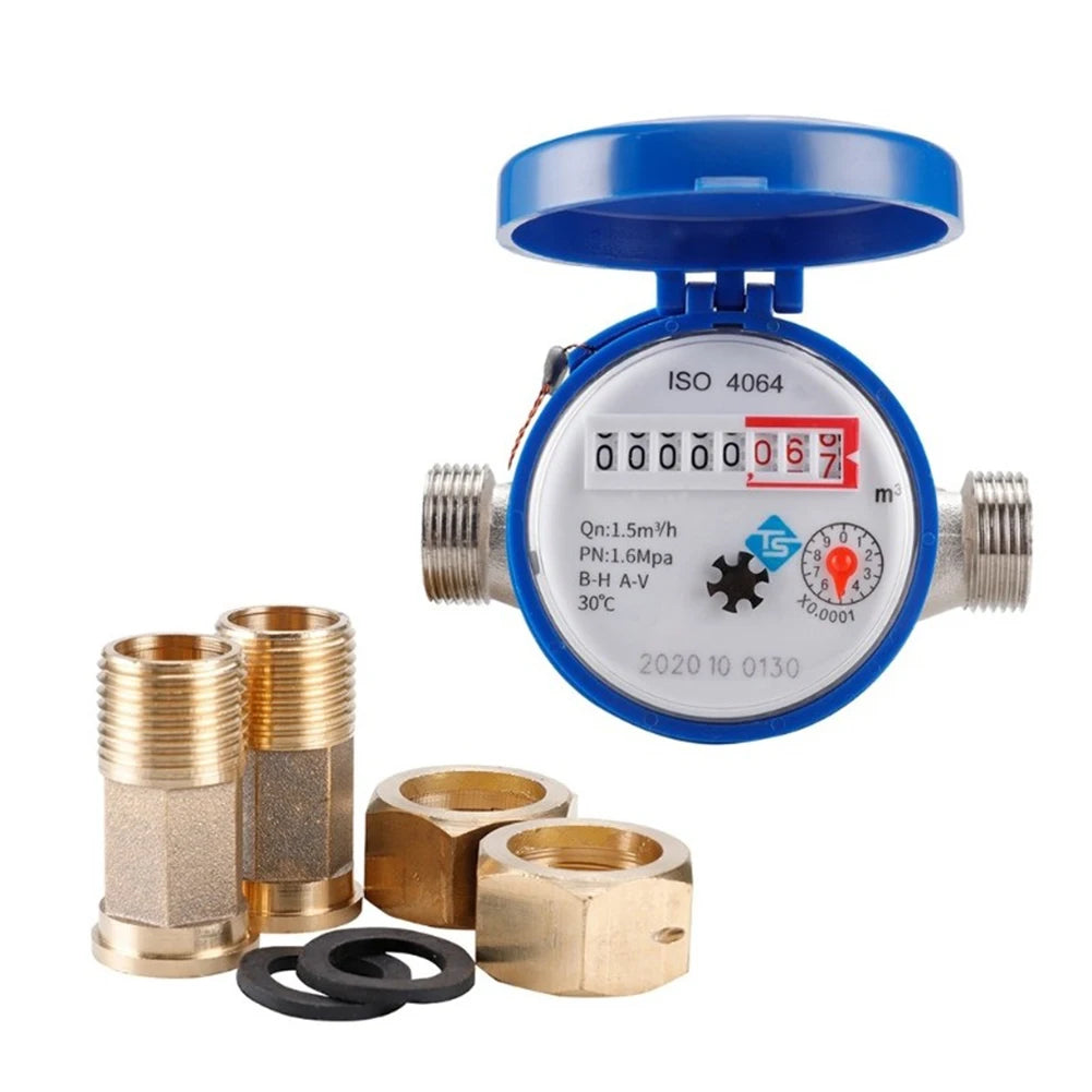Cold Smart Water Meter Mechanical Rotary Wing Digital Pointer Measuring Tools Vue Water Meter