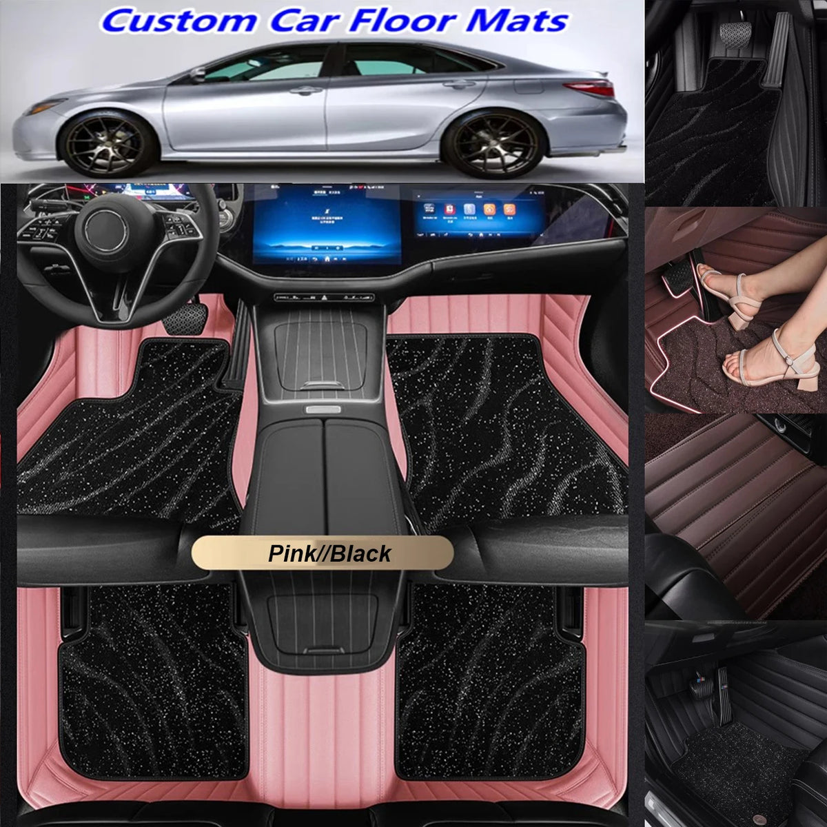 5D Custom PU Leather Floor Mats for Suzuki Swift | All-Weather Custom Car Floor Mats Vue