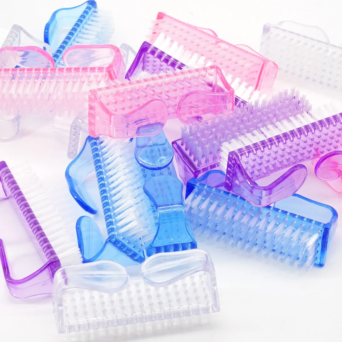 Clear Nail Brushes Durable Bristles Manicure Pedicure Cleaners Soft Remove Dust Finger Care Comprehensive Set Tools Vue