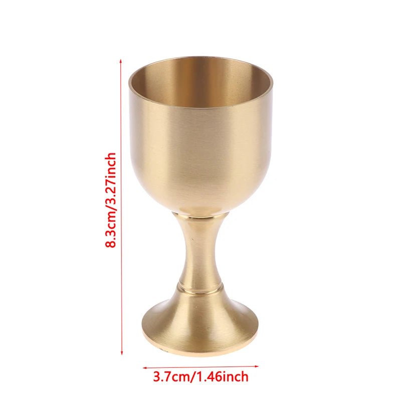 S M L Vintage Brass Mug Red Wine Glass Good Gloss Copper Portable Vue A1