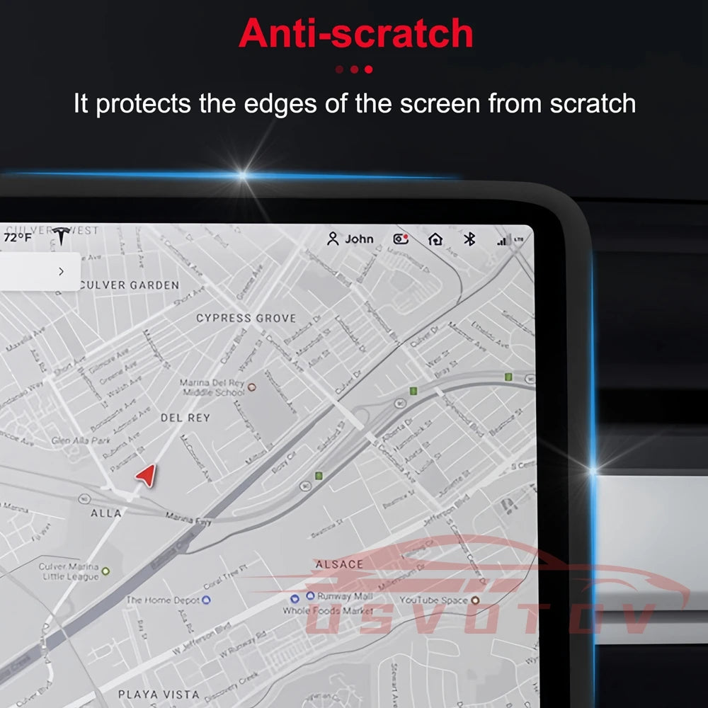 For Tesla Model 3 Y Silicone Protective Frame Edge Cover Central Control Accessories Navigation Screen Protector Interior Trim Vue