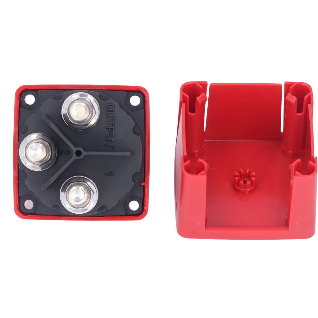 300A Dual-Circuit Battery Isolator Cut-Off 3-Terminal 3-Position Waterproof Suitable for Cars RVs and Marine Vessels Vue