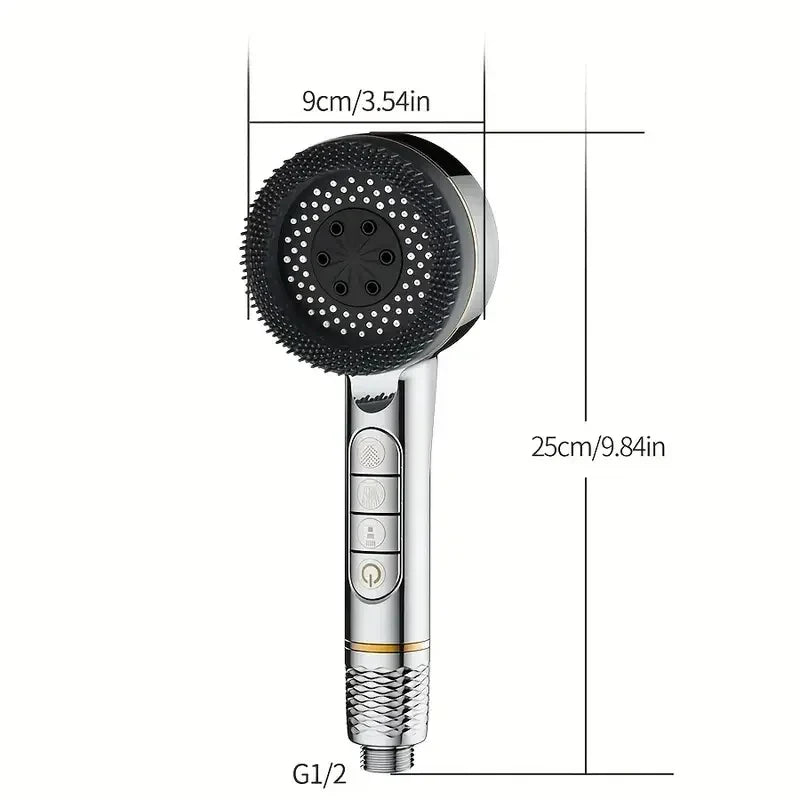4-Speed Filtered High-Pressure Handheld Shower Head | Water Saving Handheld Shower Head Vue