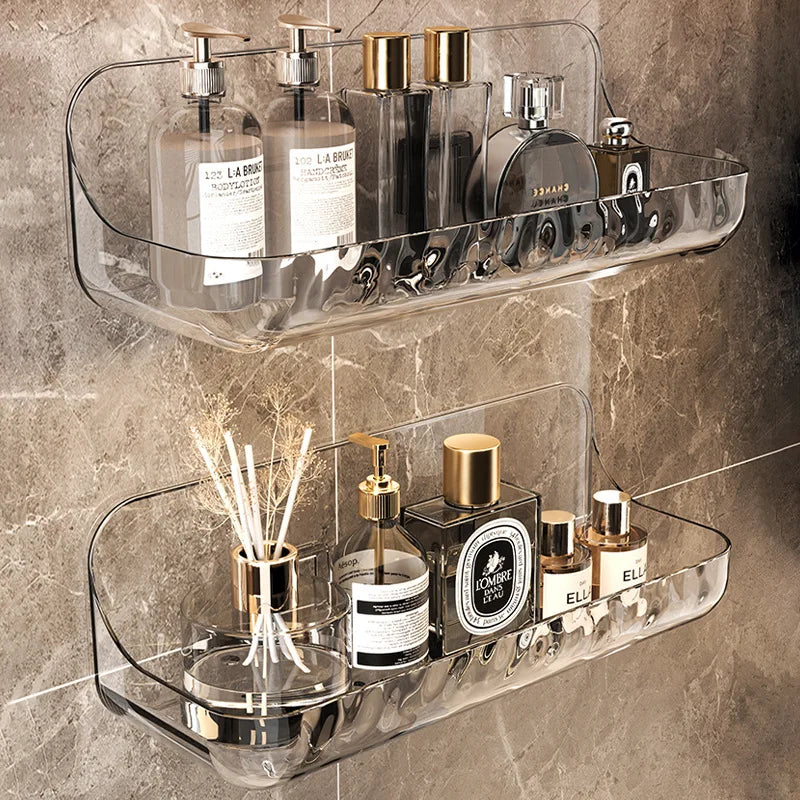 Acryl Bathroom Shelf No Drill Organizer Shower Storage Rack Washstand Cosmetics Storage Rack Wall Mounted Toilet Shampoo Holder Vue