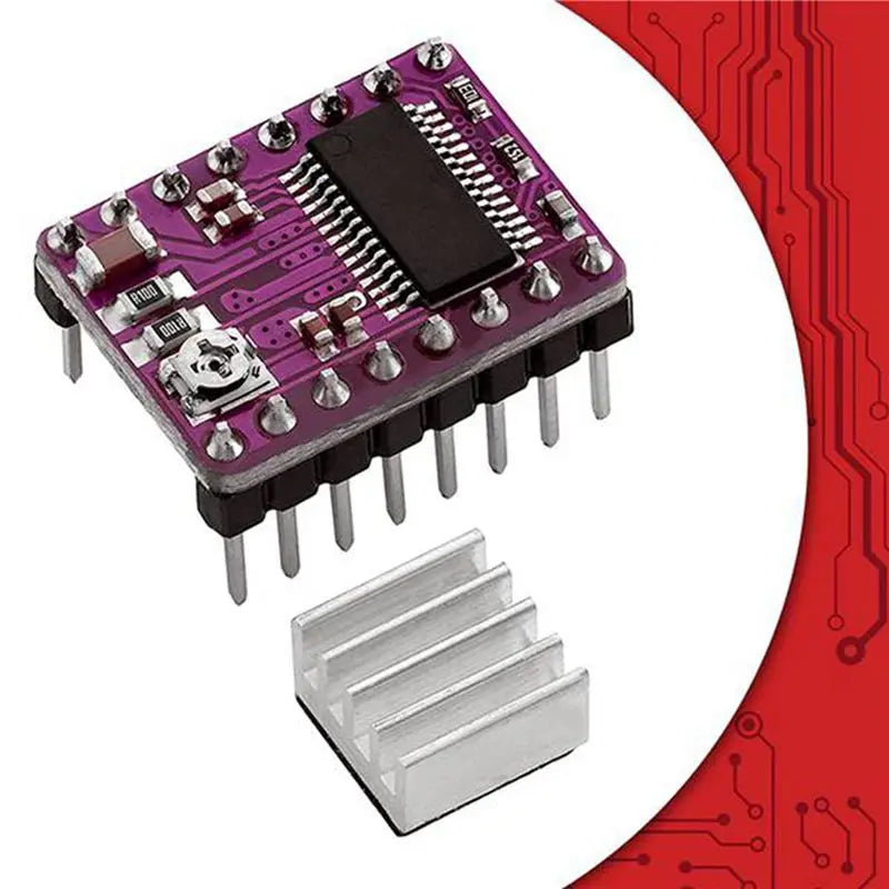 ABKW-10Pcs Stepper Motor Driver Board Stepstick DRV8825 Stepping Driver Controller Step Engine Module Radiator Heat Sink Vue