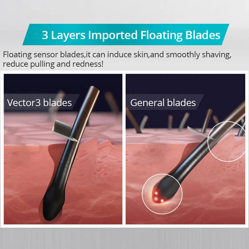 Gillette Vector 3 Razor Blades 3 Layers for Men Safety Body Face Hair Removal Shaver Blade Gift Sharp Replacement Heads 8/12pcs Vue