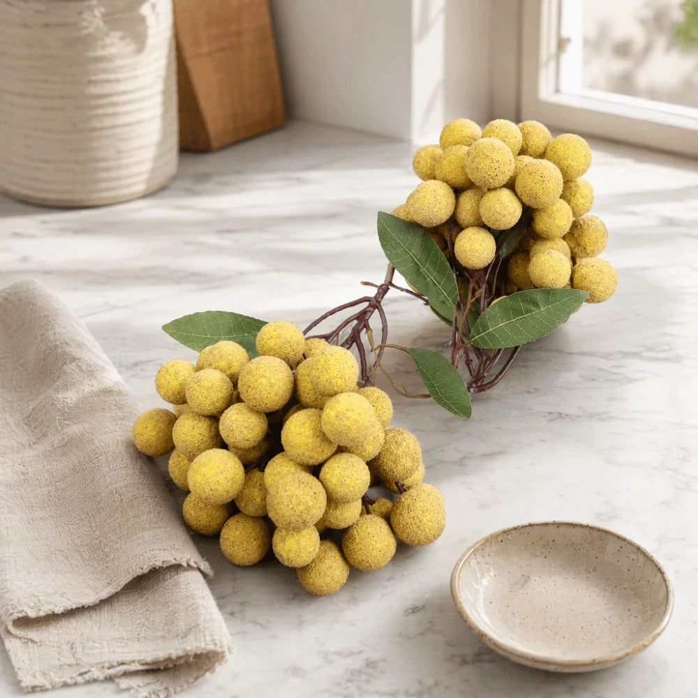 Durable Realistic Simulation Longan Lifelike Funny Artificial Fruit Decorative Handicrafts Fruit Model Shopwindow Ornament Vue