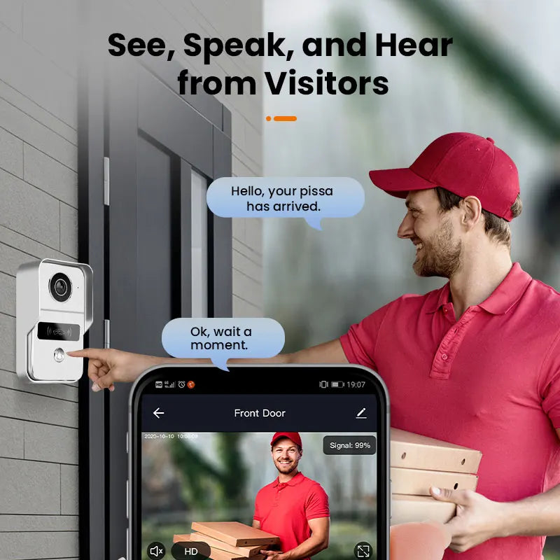 Tuya App Wifi Video Intercom Kits Visual Doorbell System 1080P Entry Doorphone Door Camera for Home Villa Apartment Vue